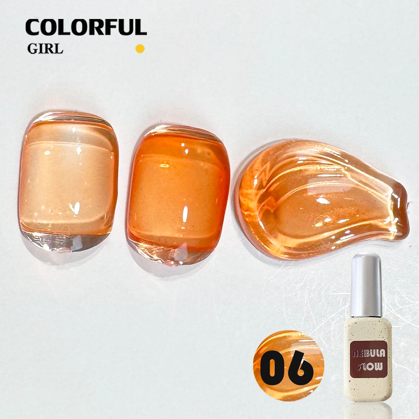 NebulNFlow แบบแยกขวด เบอร์ 1-24 สีเจลไซรัป ｜เนื้อสวยละมุนค่ะ สีลูกกวาด ไม่บางจนเกินไปทาง่าย