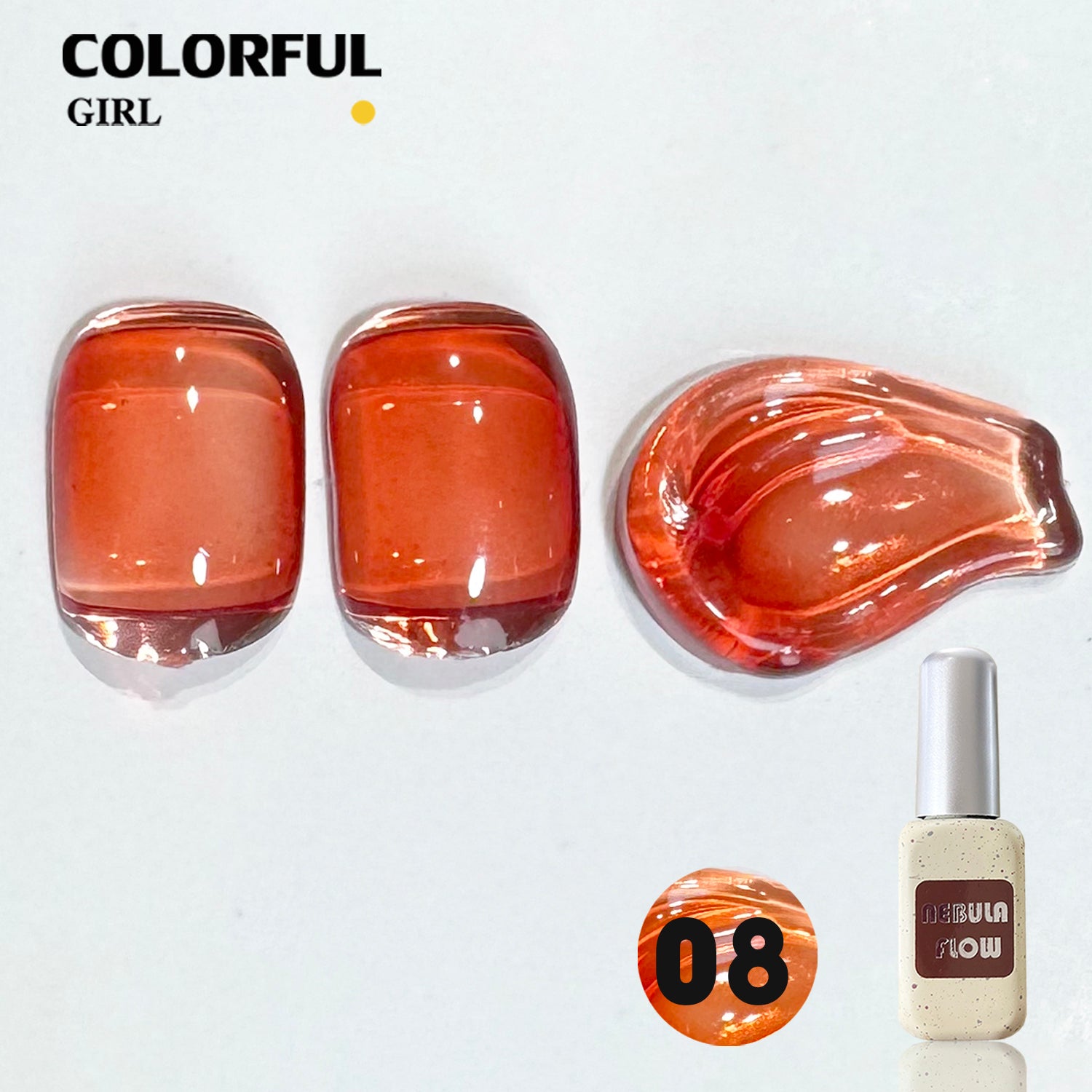 NebulNFlow แบบแยกขวด เบอร์ 1-24 สีเจลไซรัป ｜เนื้อสวยละมุนค่ะ สีลูกกวาด ไม่บางจนเกินไปทาง่าย