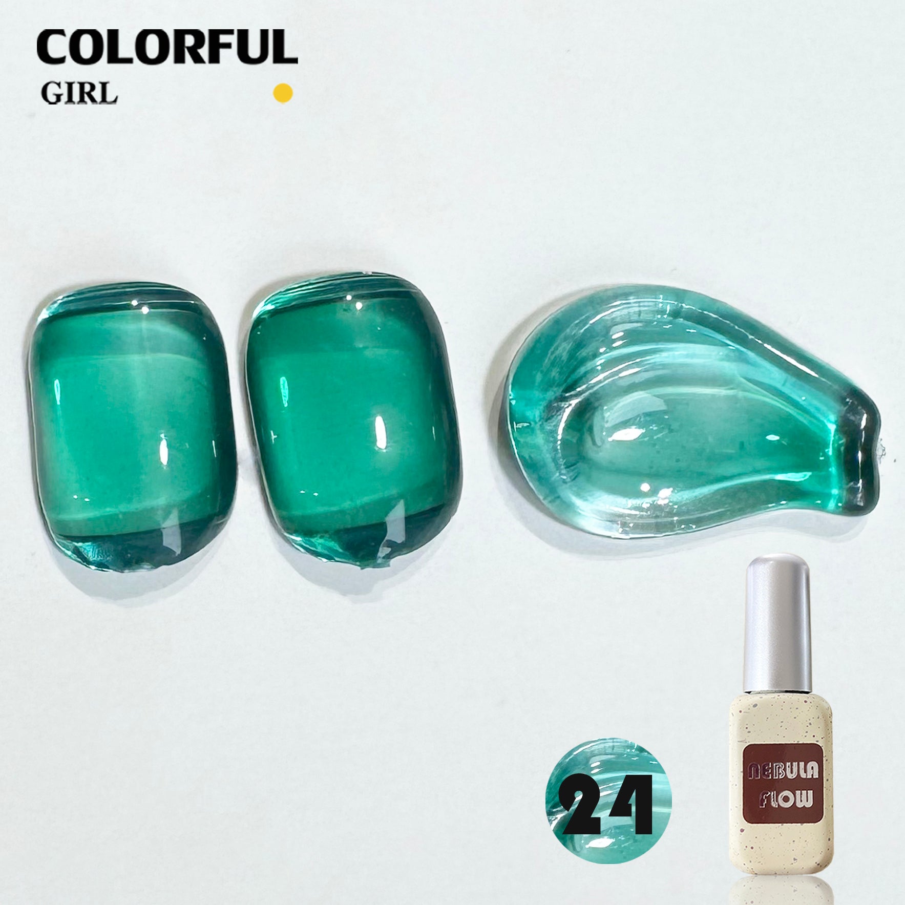 NebulNFlow แบบแยกขวด เบอร์ 1-24 สีเจลไซรัป ｜เนื้อสวยละมุนค่ะ สีลูกกวาด ไม่บางจนเกินไปทาง่าย