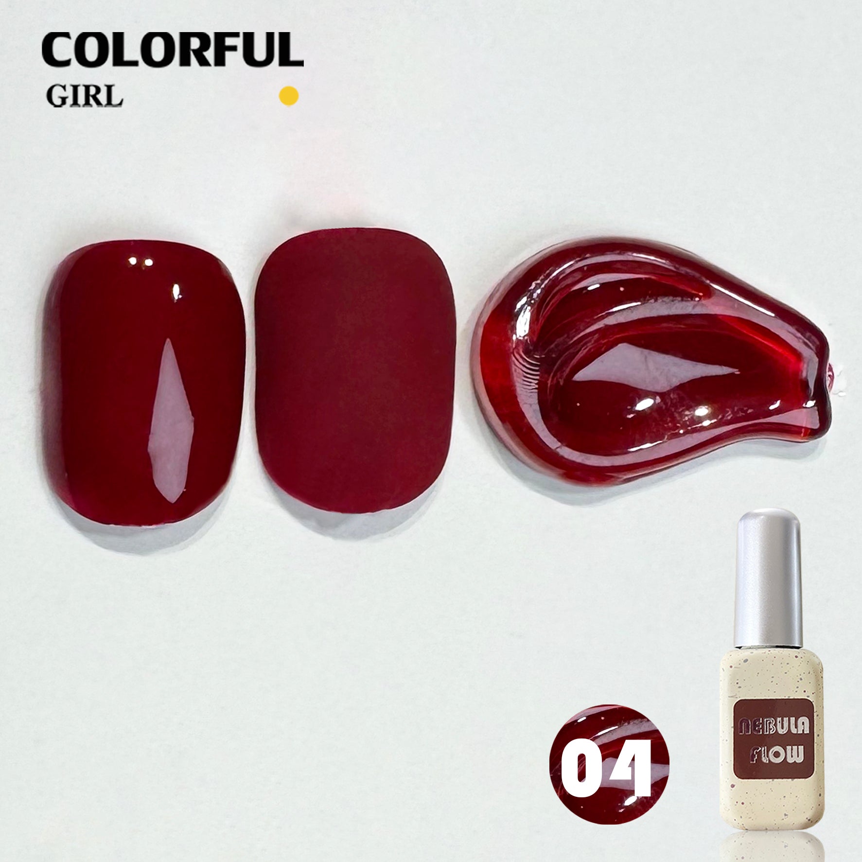 NebulNFlow เบอร์ 1-24 สี เจลสีแดง แบบแยกขวด ｜สีเจลไซรัป /สีเจลกลิซเตอร์/สีเจลสีพื้น/สีเจลแคทอาย