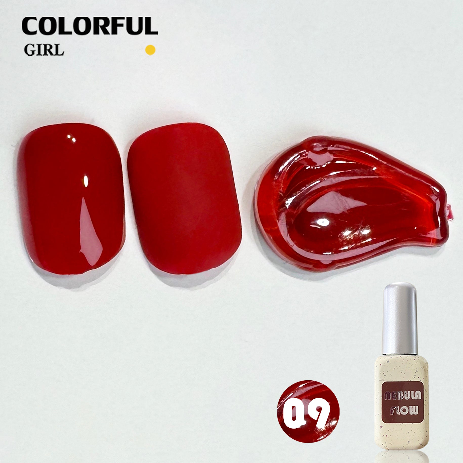 NebulNFlow เบอร์ 1-24 สี เจลสีแดง แบบแยกขวด ｜สีเจลไซรัป /สีเจลกลิซเตอร์/สีเจลสีพื้น/สีเจลแคทอาย