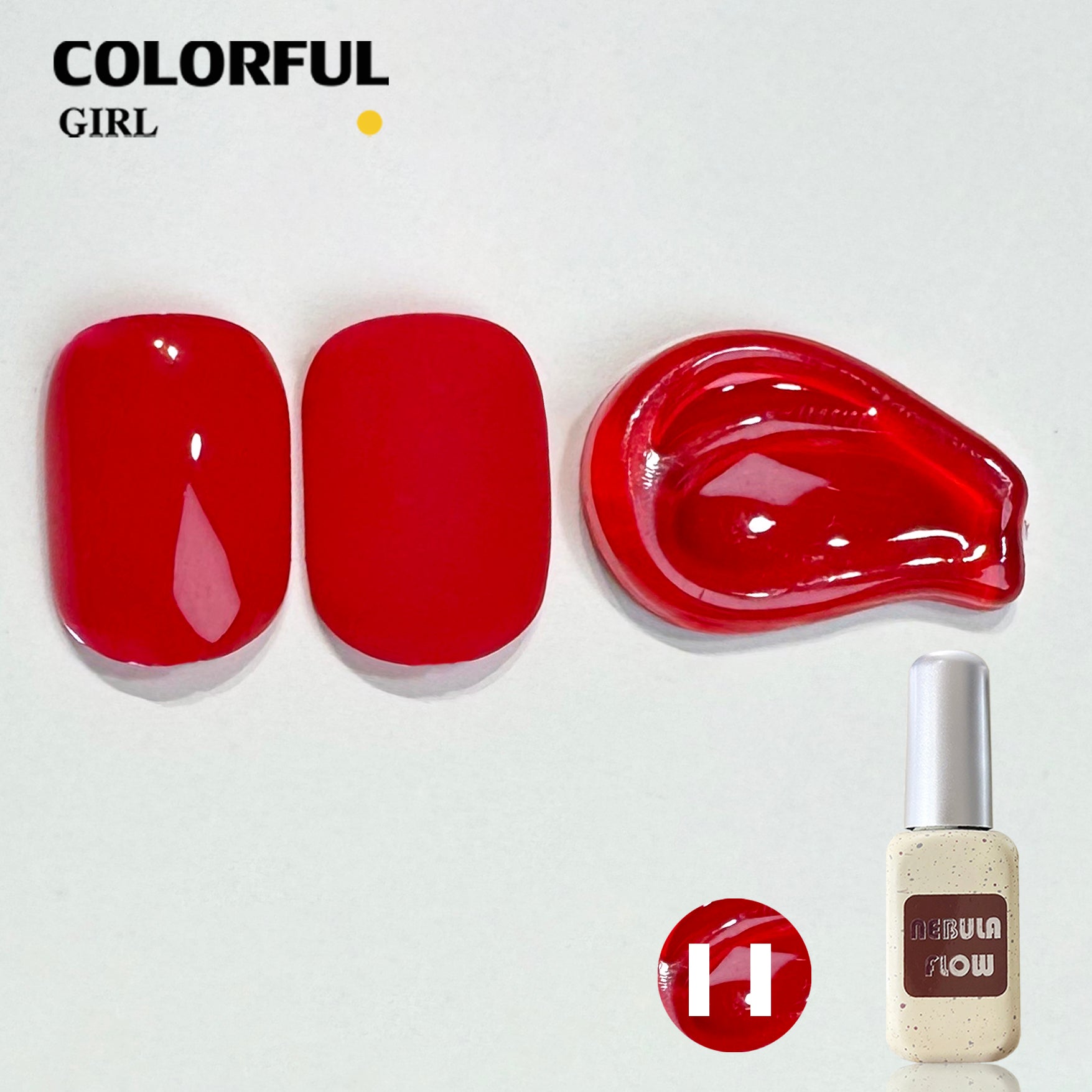 NebulNFlow เบอร์ 1-24 สี เจลสีแดง แบบแยกขวด ｜สีเจลไซรัป /สีเจลกลิซเตอร์/สีเจลสีพื้น/สีเจลแคทอาย