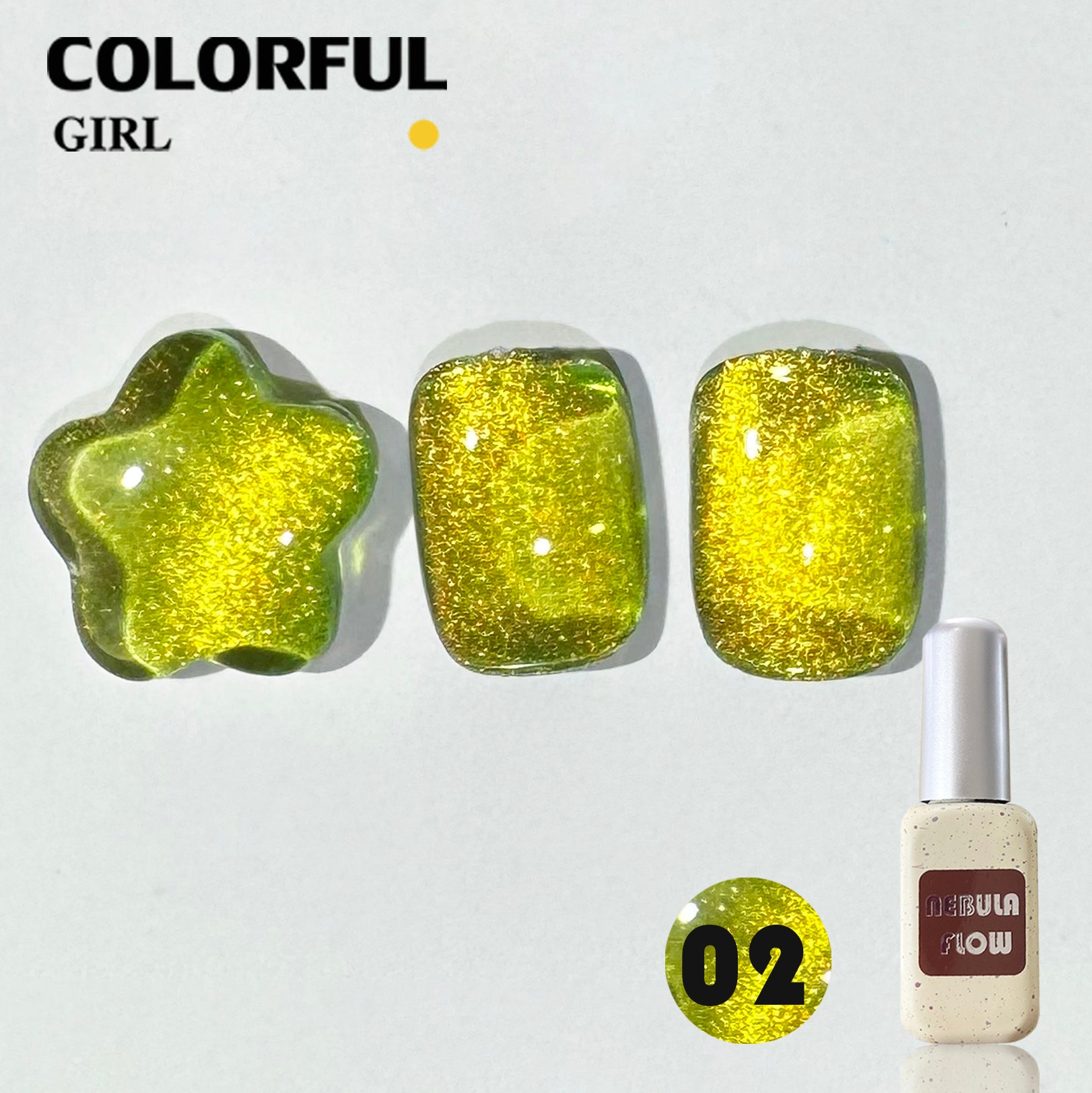 NebulNFlow สีลูกแก้ว  แบบแยกขวด เบอร์ 1-12  | cat eye สีแน่น วิบวับ