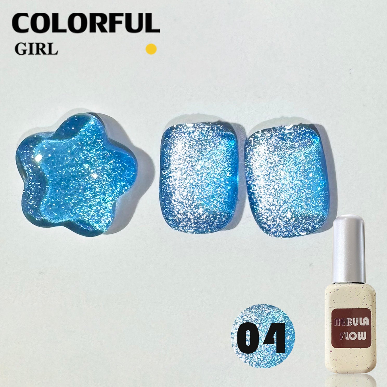 NebulNFlow สีลูกแก้ว  แบบแยกขวด เบอร์ 1-12  | cat eye สีแน่น วิบวับ