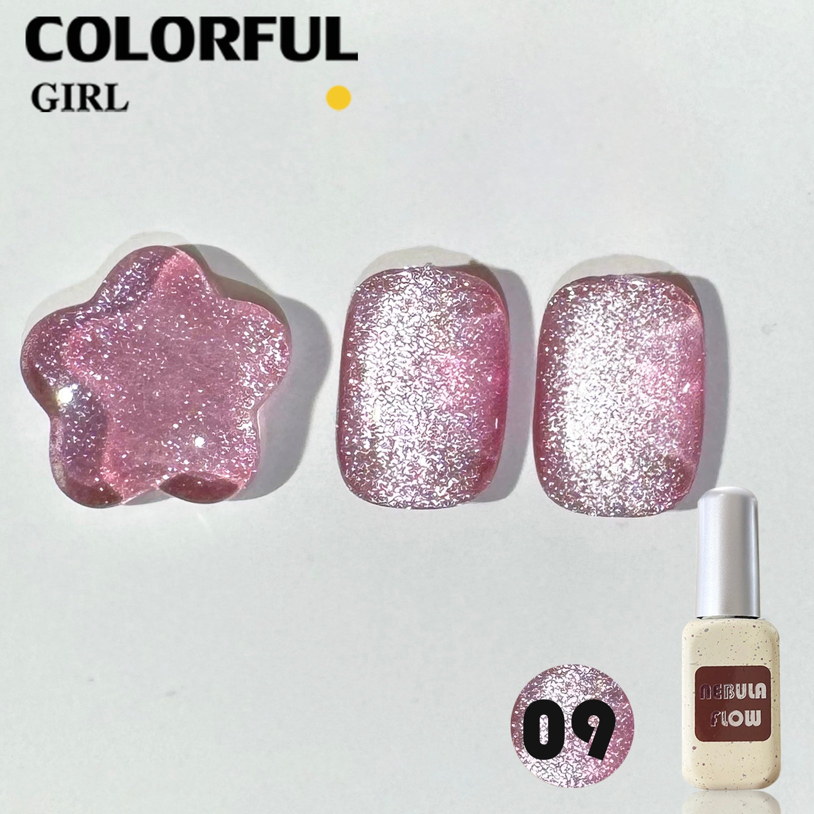 NebulNFlow สีลูกแก้ว  แบบแยกขวด เบอร์ 1-12  | cat eye สีแน่น วิบวับ