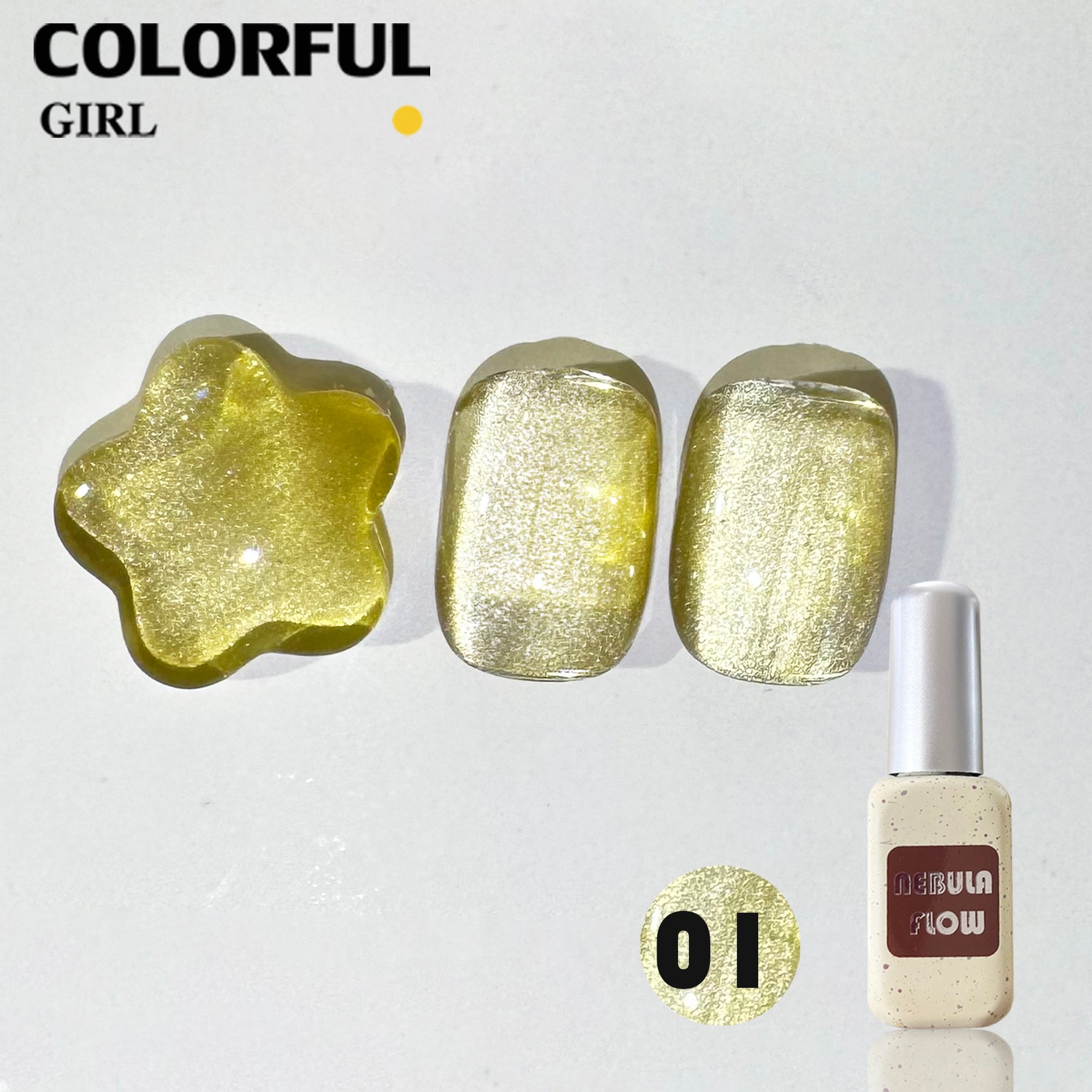 NebulNFlow  แบบแยกขวด เบอร์ 1-12 สีเจลแคทอายเนื้อซาติน