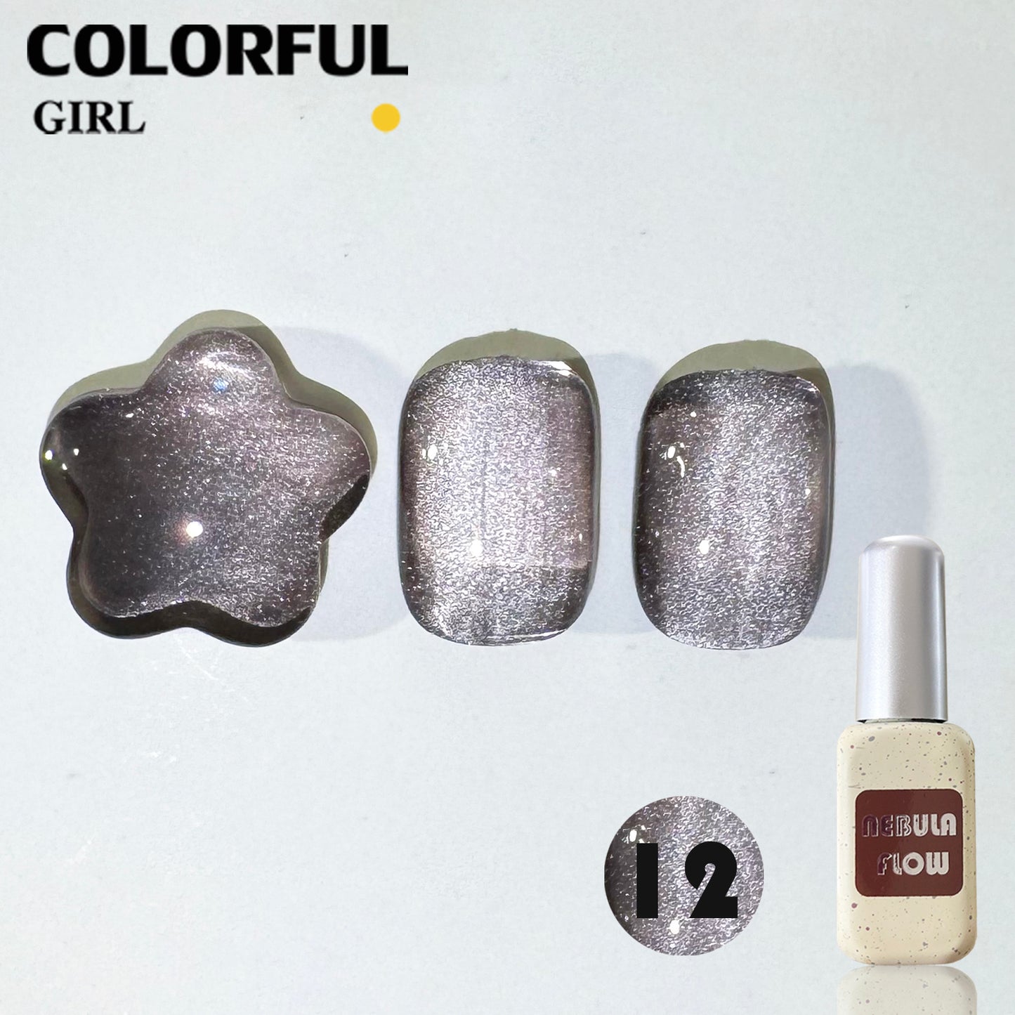 【พร้อมส่ง】NF-002｜แบบแยกขวด เบอร์ 1-12 สีเจลแคทอายเนื้อซาติน NebulNFlow |ต้องอบ ส่งไว สีแน่น วิบวับ สีลูกแก้ว สีเจลแคทอาย สวยมาก