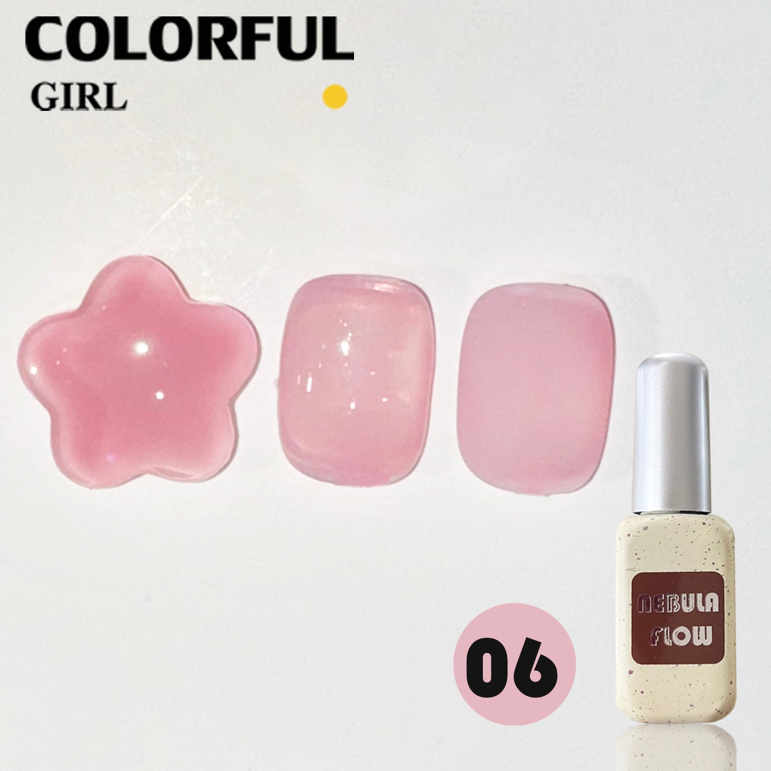 NebulNFlow สีไซรัป แบบแยกขวด เบอร์ 1-12 | สี Ice Peach  สีธรรมชาติ ใกล้เคียงเล็บจริง