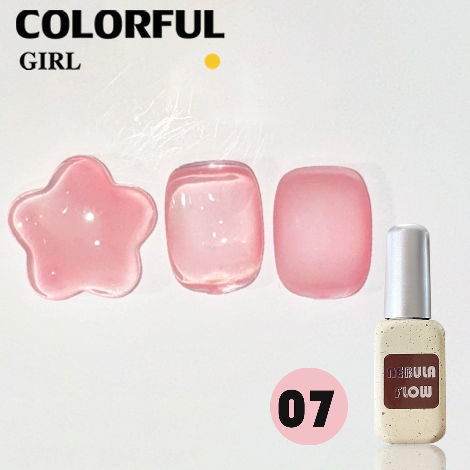 NebulNFlow สีไซรัป แบบแยกขวด เบอร์ 1-12 | สี Ice Peach  สีธรรมชาติ ใกล้เคียงเล็บจริง