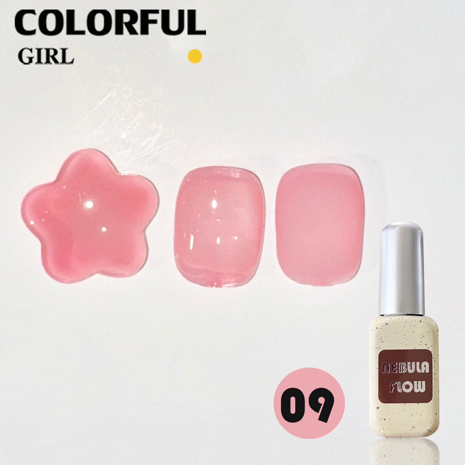 NebulNFlow สีไซรัป แบบแยกขวด เบอร์ 1-12 | สี Ice Peach  สีธรรมชาติ ใกล้เคียงเล็บจริง
