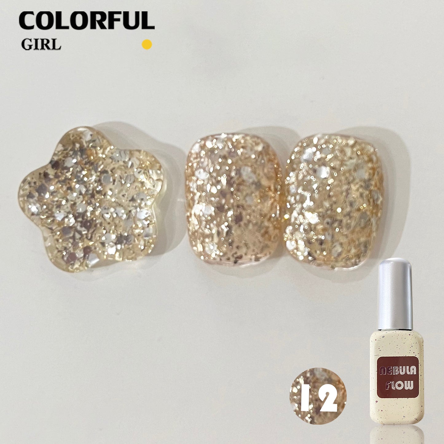 【พร้อมส่ง】 NF-009|12สี แบบแยกขวด สีเจลสีน้ำตาล NebulNFlow|     สีเจลสีพื้น/ สีเจลกลิซเตอร์/สีเจลไซรัป  วิบวับ สวยมาก สีแน่น ต้องอบ