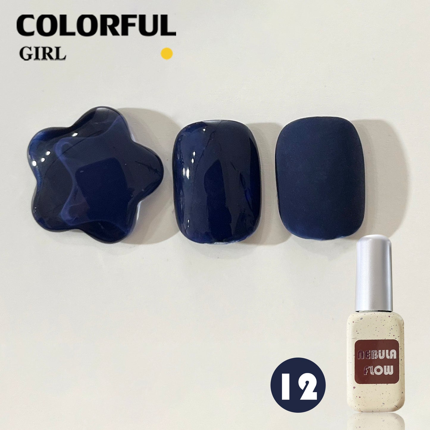 【พร้อมส่ง】NF-011|12สี แบบแยกขวด สีเจลสีน้ำเงิน NebulNFlow｜สีเจลกลิซเตอร์/สีเจลสีพื้น/ สีแน่น วิบวับ สวยมาก ต้องอบ