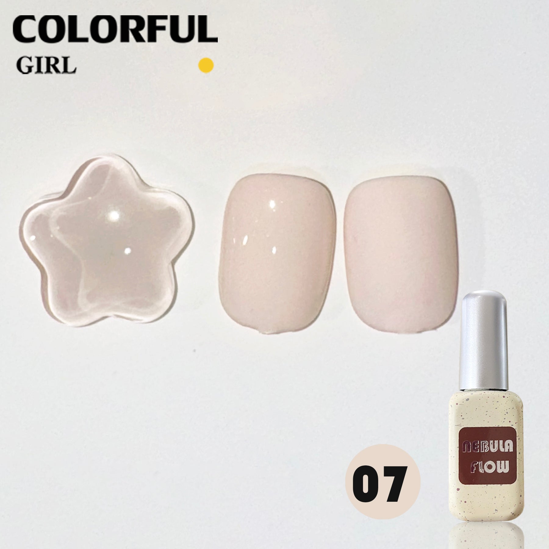 NebulNFlow แบบแยกขวด สีชมพู  เบอร์ 1-12 ｜ สีเจลกลิซเตอร์/สีเจลสีพื้น