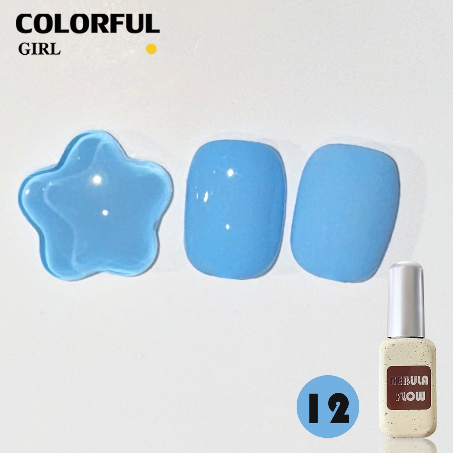 【พร้อมส่ง】 NF-013|12สี แบบแยกขวด สีเจลสีนีออน NebulNFlow｜สีเจลสีพื้น/สีเจลกลิซเตอร์/ สีแน่น ต้องอบ วิบวับ สวยมาก