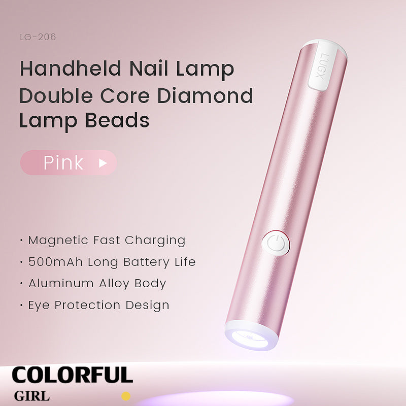 🌟 L’UGX LG-206 เครื่องอบเล็บพกพาไร้สาย 3W | หลอดไฟเพชรคู่ 500mAh | ไฟฉายอบเล็บ มือถือพกพา น้ำหนักเบา สีสวยจับถนัดมือ ชาร์จแม่เหล็ก มี 6 สี พร้อมส่งจากไทย