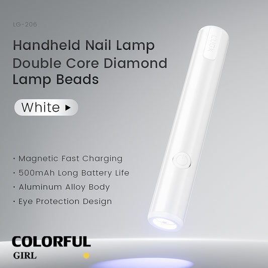 🌟 L’UGX LG-206 เครื่องอบเล็บพกพาไร้สาย 3W | หลอดไฟเพชรคู่ 500mAh | ไฟฉายอบเล็บ มือถือพกพา น้ำหนักเบา สีสวยจับถนัดมือ ชาร์จแม่เหล็ก มี 6 สี พร้อมส่งจากไทย