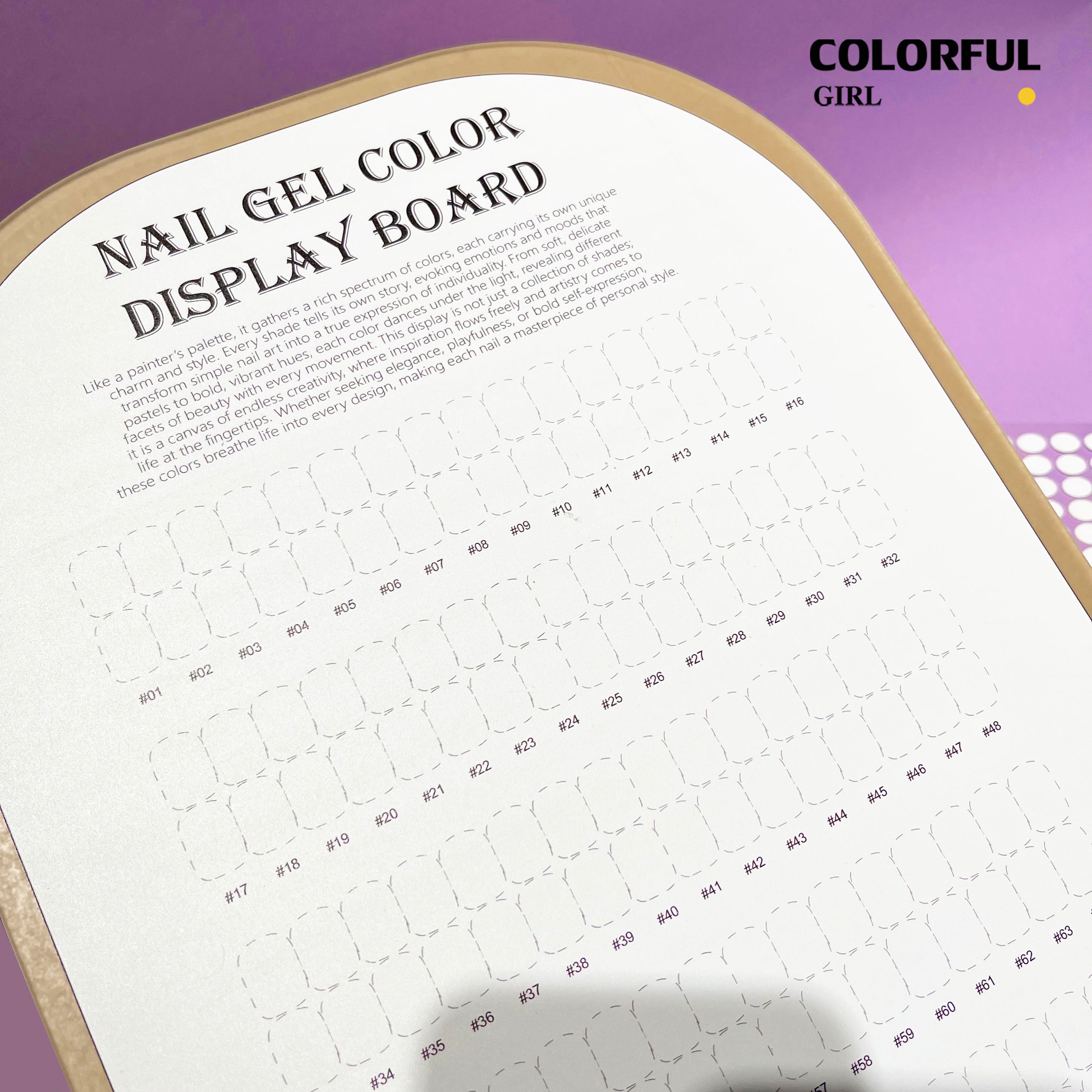 Colorful Girl ชาร์จโชว์สีเจล 80 ช่อง  พร้อมเล็บ,กาวติด และขาตั้งเหล็ก