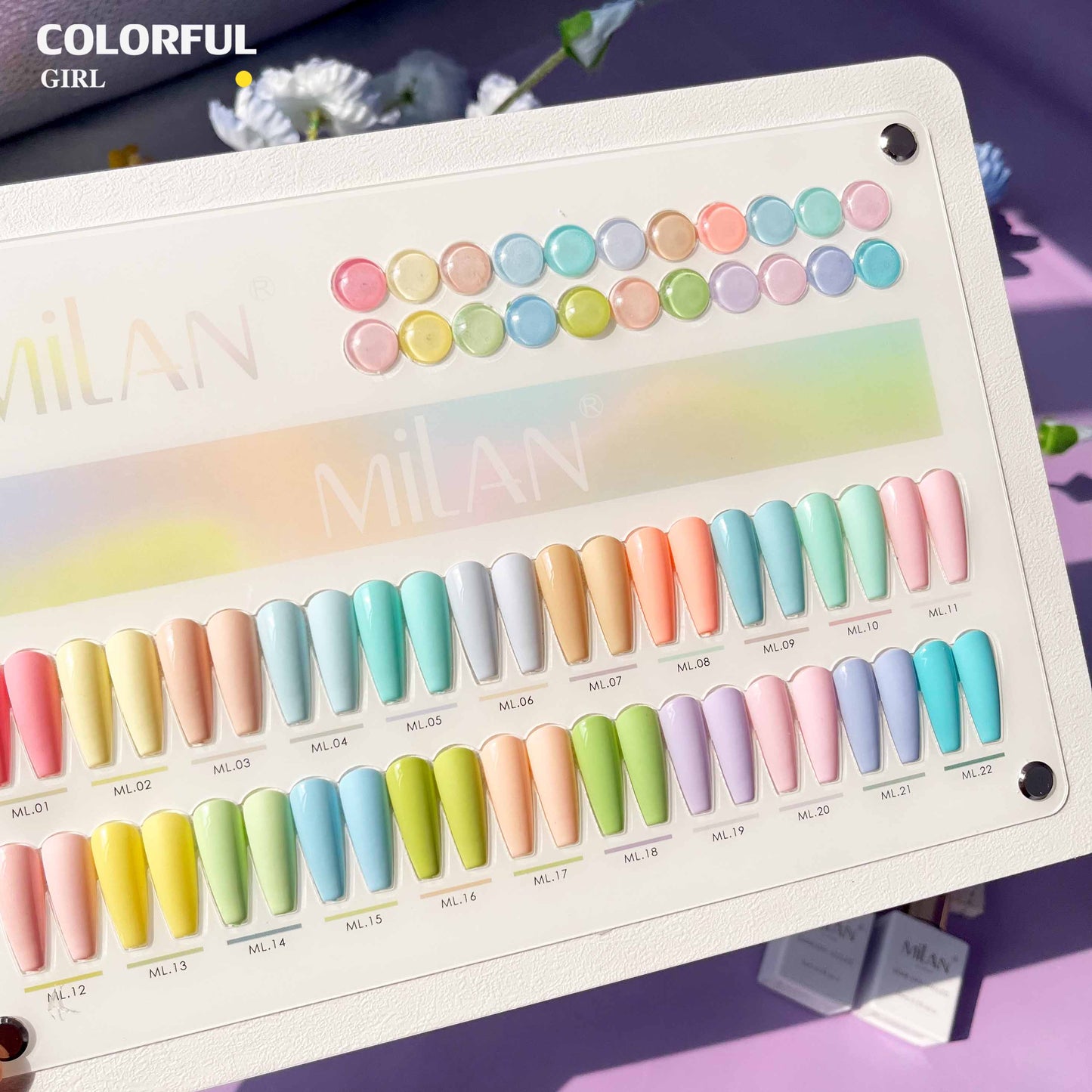 【พร้อมส่ง】 สีทาเล็บเจล （MILAN 22สี) สีเจล Macaron 22สี Macaron+แถมชาทสีฟร