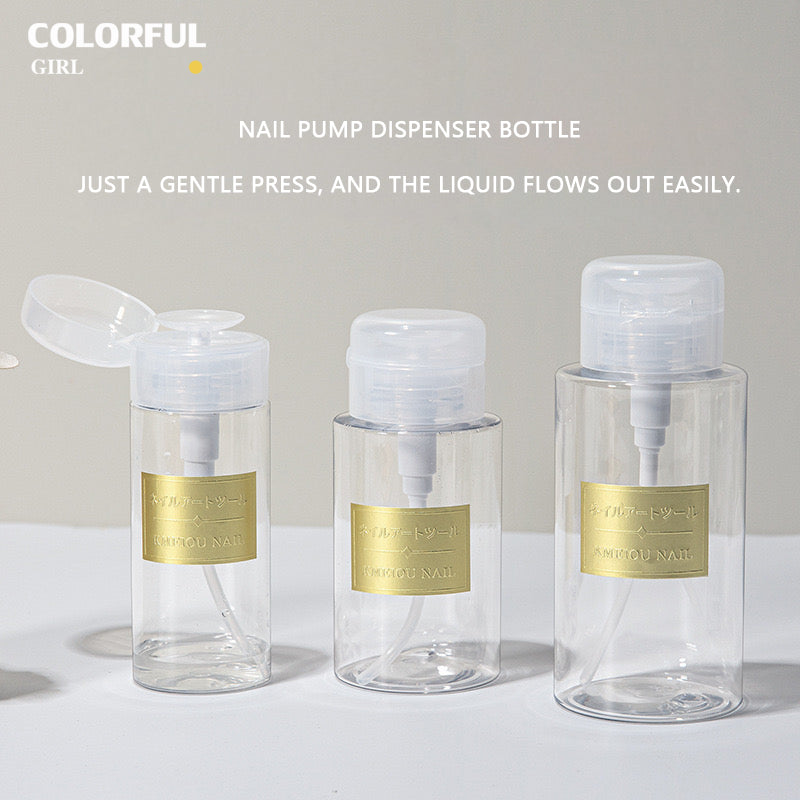 ขวดปั๊ม ใส่น้ำยาล้างเล็บ ขวดเปล่า 150ml/200ml/300ml.  ขวดปั๊มพลาสติกเปล่า