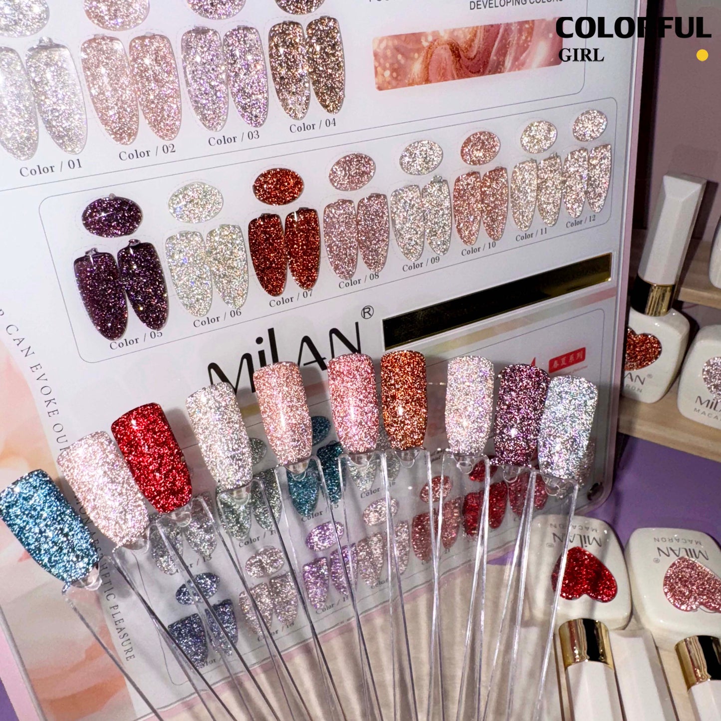 【พร้อมส่ง】MILAN C19สีเจลแฟลช 24สี (milan)สีเจลทาเล็บ สี แถม ชาร์ทสี ยาทาเล็บเจล ชุดสี 24สี + ฟรีชาร์ทสี