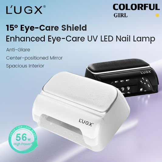 "L’UGX LG802 / LG802S เครื่องอบเล็บ UV LED 56W ไฟ 42 ดวง ดีไซน์ปกป้องสายตา 15° พร้อมเบาะรองมือในตัว อบแห้งไว แสงสม่ำเสมอ ถนอมผิว ไม่ทำให้มือดำ พื้นที่กว้าง ไม่ชนมือ ถอดถาดได้ มีให้เลือกทั้งรุ่นชาร์จไฟ / รุ่นเสียบปลั๊ก"