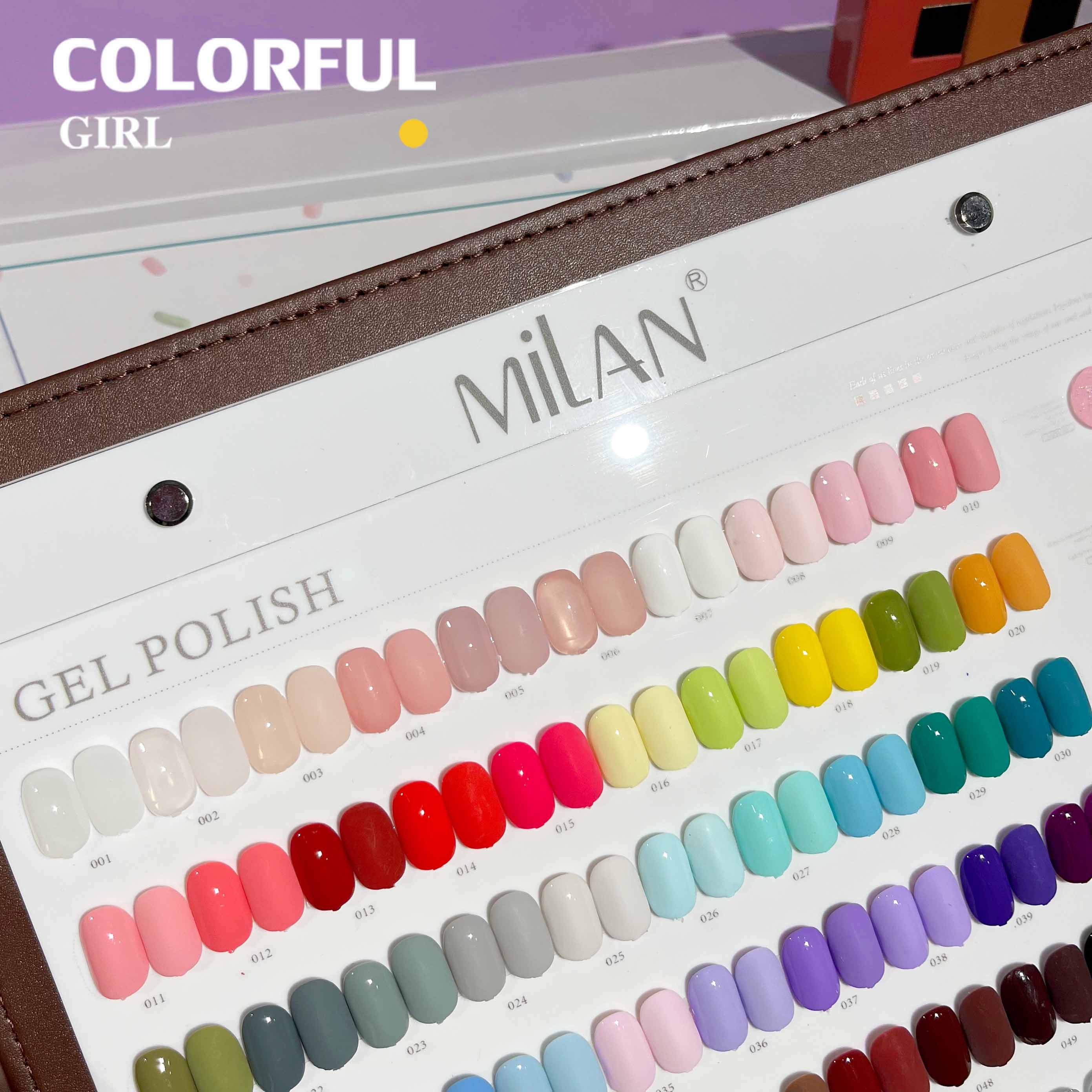 Milan 60 สี สีเจลกลิซเตอร์+ สีเจลสีพื้น+ สีเจลไซรัป แถมท็อปและเบส พร้อมชาร์ทสีฟรี