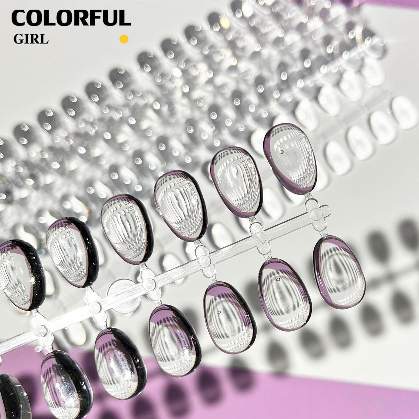 【พร้อมส่ง】เลือกได้ 25 รูปแบบ  ถาดโชว์เล็บปลอมอะคริลิค UV ทรงวงรี ลายดอกไม้ สีขาวใส สําหรับฝึกทําเล็บ