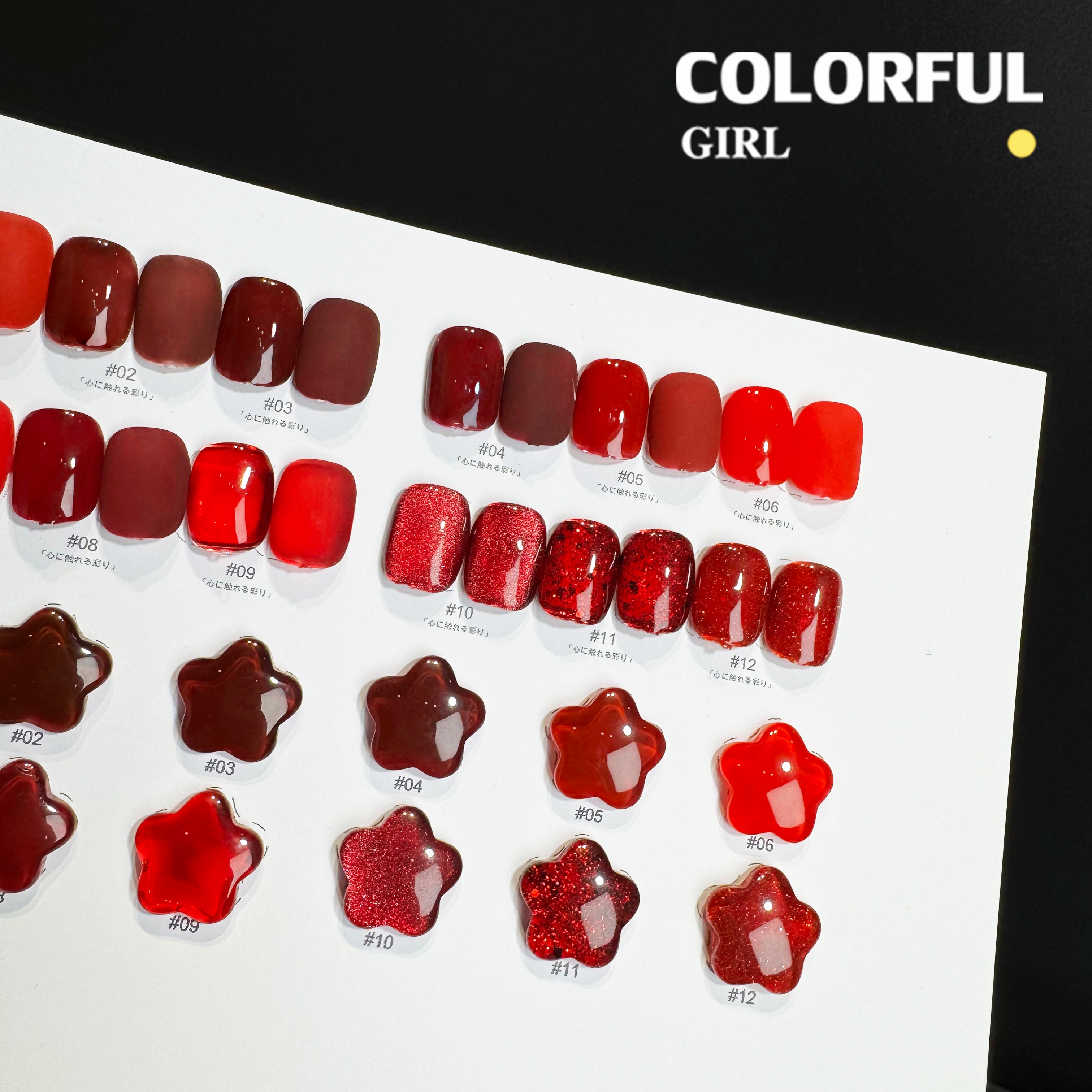 NebulNFlow แบบแยกขวด เบอร์ 1-12 สีเจลสีแดง | สีเจลสีพื้น/สีเจลแคทอาย/สีเจลกลิซเตอร์/สีเจลไซรัป