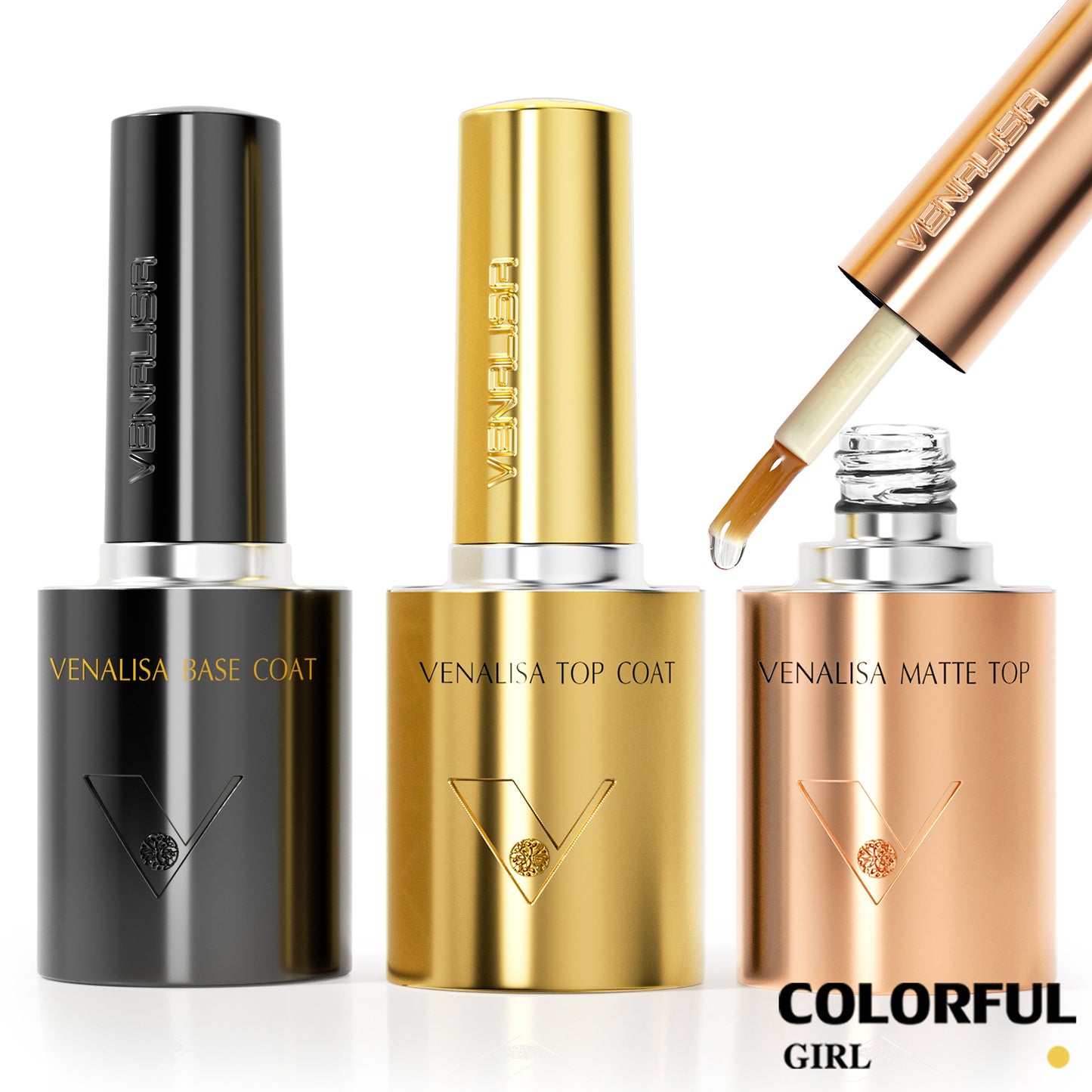 No HEMA · No TPO · No TMPTA  《VENALISA 》Select ท็อป เบส เคลือบเล็บ ท็อปด้าน ท็อปแมท Top coat / Base coat/ MATTE TOP ท็อปด้าน เงาไม่ดรอป ปกป้องสีเจลจากรอยขีด