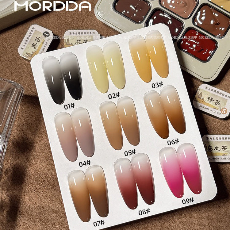 ✨พร้อมส่ง✨ เล็บเจล 1 ชิ้น ใหม่Solid Pat Gel 9-square series  ยาทาเล็บ Pat กาว Delicate หนาสูง Saturation Blooming Gradient No-Wash ยาทาเล็บ 9 Grid Series