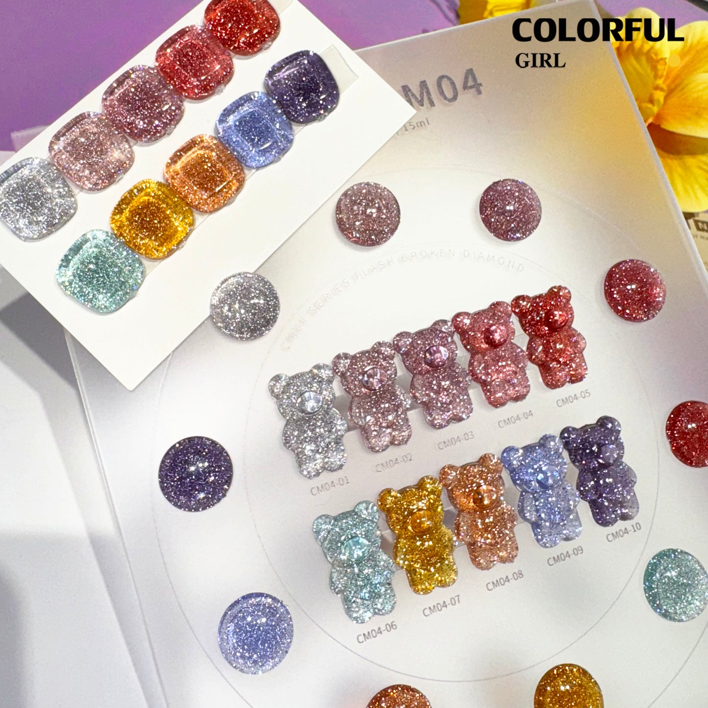 【พร้อมส่ง】VENDEENI   สีเจลแฟลช 10สี (《VENDEENI CM04》)สีเจลทาเล็บ สี แถม ชาร์ทสี ยาทาเล็บเจล  ชุดสี 10สี + ฟรีชาร์ทสี