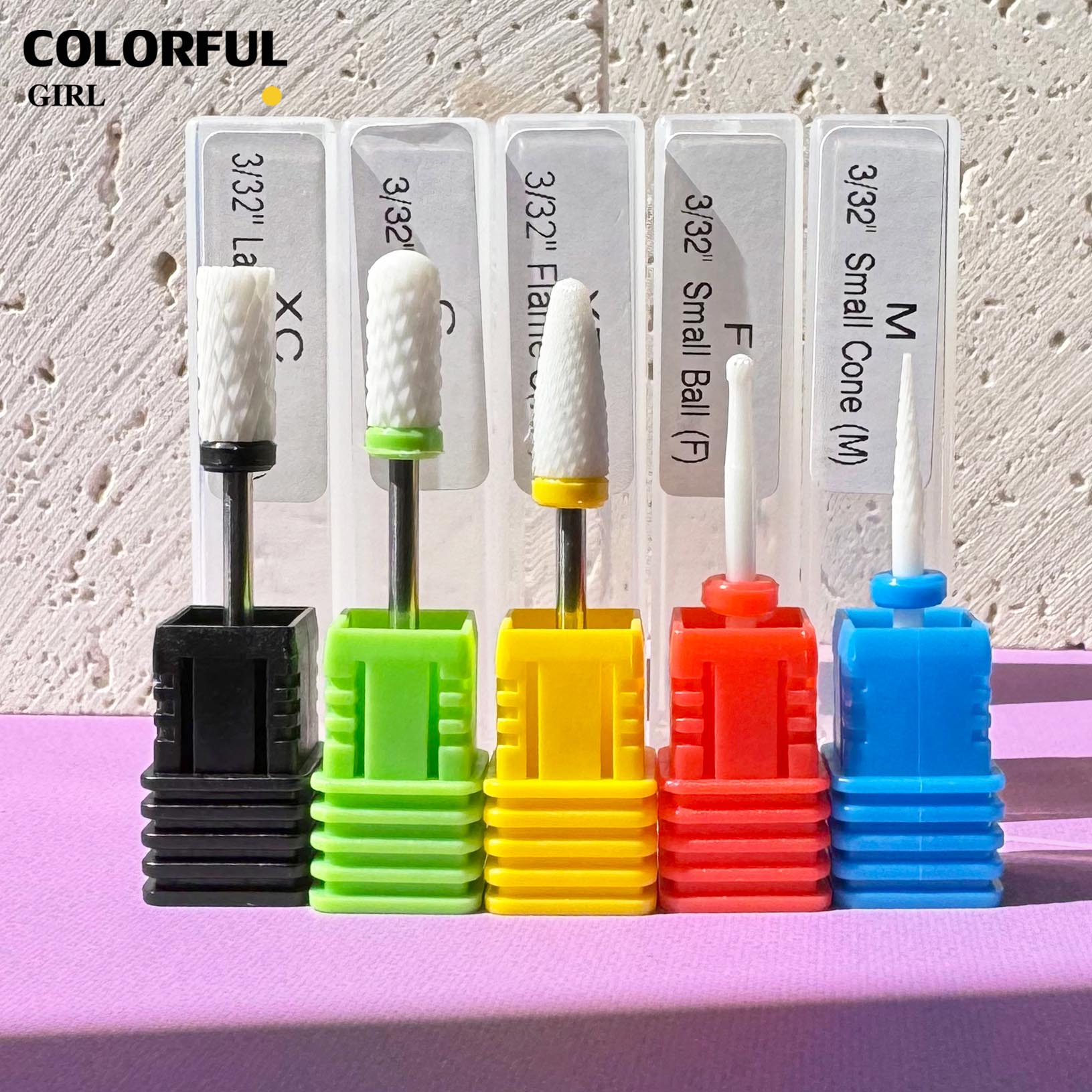 หัวเจียรไฟฟ้าเซรามิค แบบเปลี่ยน สําหรับตกแต่งเล็บ 5 ชิ้น สำหรับเครื่องเจียทุกรุ่น  หัวขัดเล็บเซรามิค  หัวขัดหนังที่ตายแล้ว