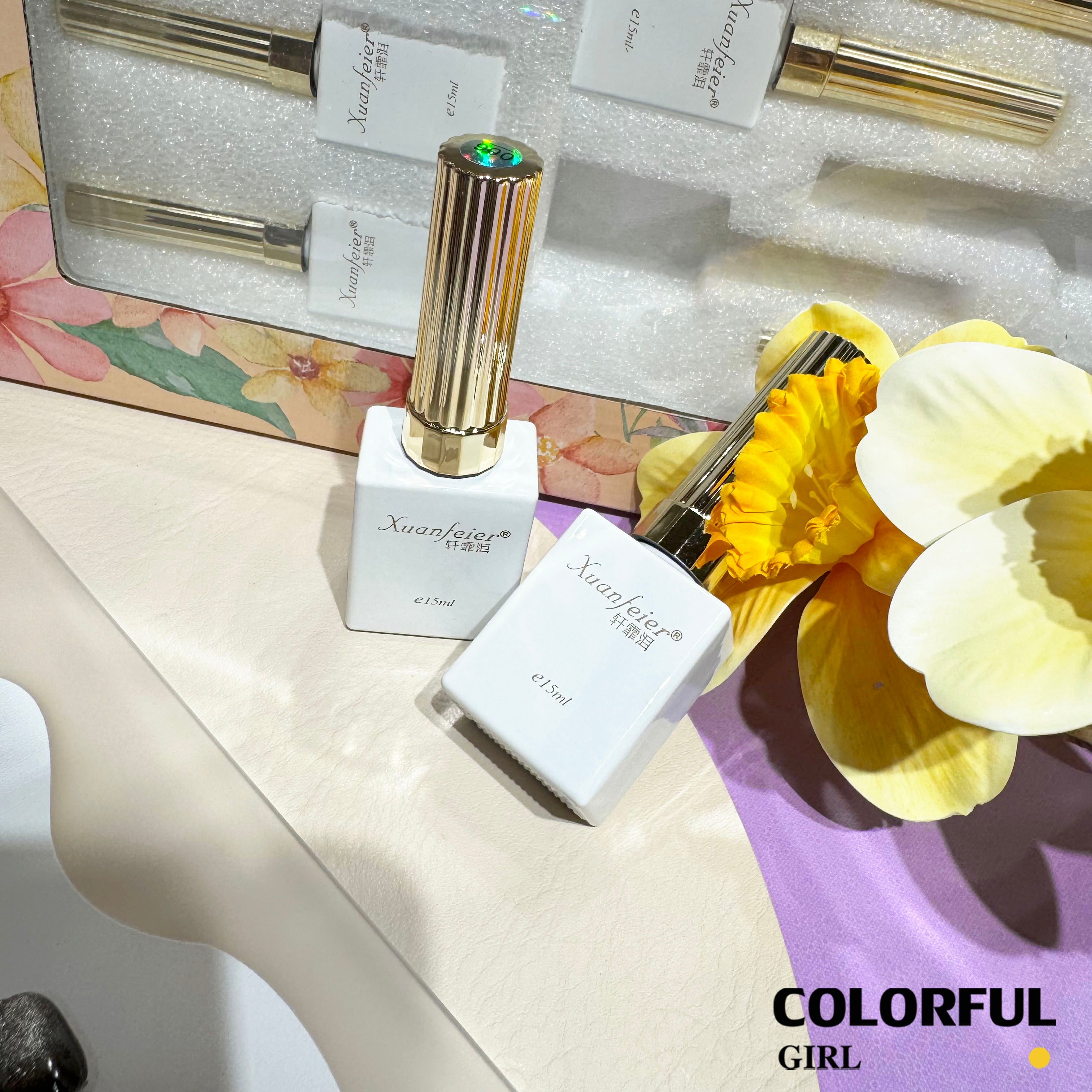 Xuanfeier 30 สี สีลูกแก้ว เอฟเฟกต์มันเงามาก ฟรีชาร์ทสี