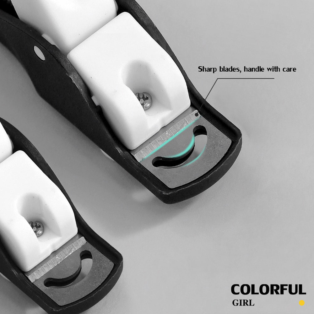 ✨พร้อมส่ง✨กรรไกรตัดเล็บปลอม สเตนเลส รูปตัว U สไตล์ฝรั่งเศส สําหรับตกแต่งเล็บ กรรไกรตัดเล็บปลอม มีกล่องเก็บเศษเล็บ วัดขนาดเล็บได้