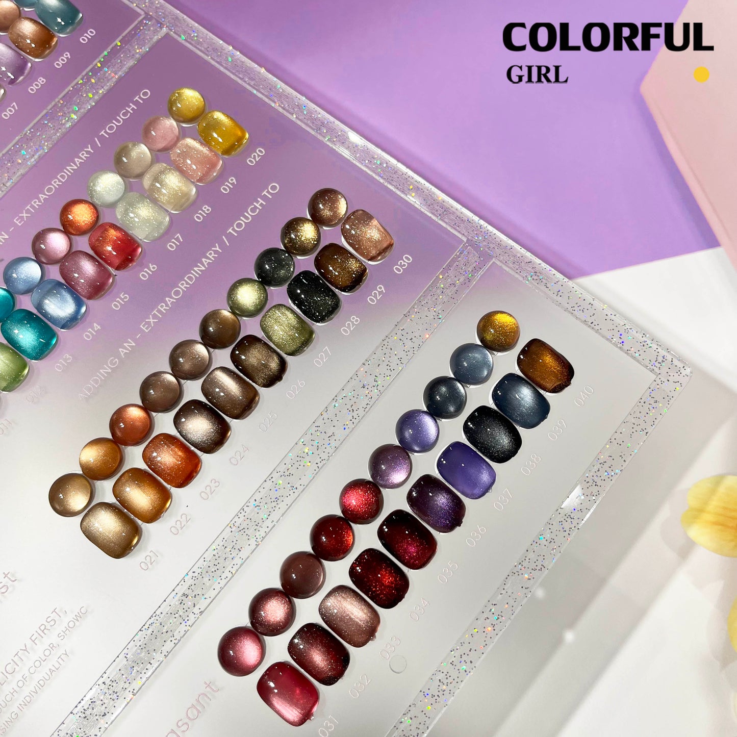 MILAN 40 สี สีเจลแคทอายเนื้อซาติน+สีเจลแคทอาย  แถมฟรีชาร์ทสี